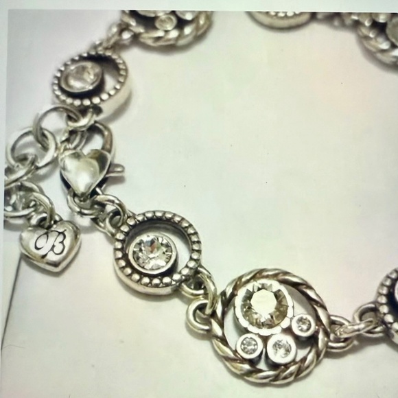 Brighton Halo Bracelet with clear silver crystals - Picture 3 of 4